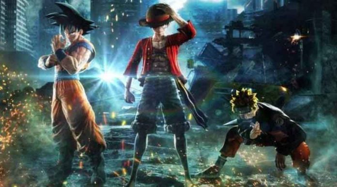 Goku, Naruto y Luffy Jump Force