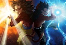 Goku y Vegeta Super Saiyan 4 Dragon Ball Heroes