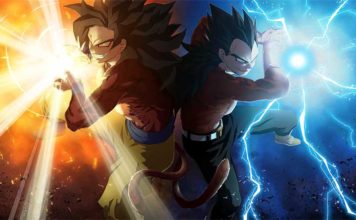Goku y Vegeta Super Saiyan 4 Dragon Ball Heroes