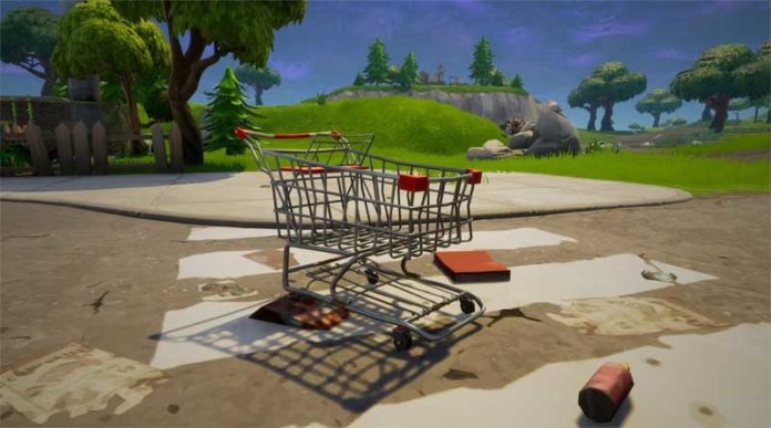 Un jugador de Fortnite saca un absurdo truco con un carrito de compras