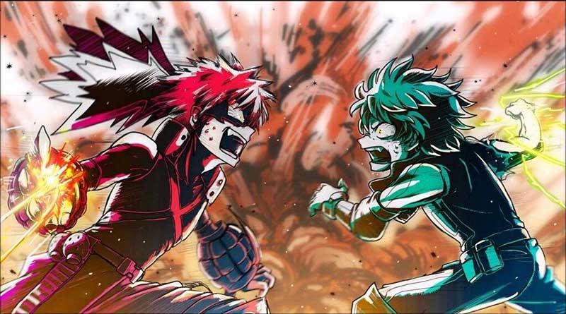 Bakugo y Midoriya en acci&oacute;n