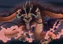 El capítulo se abrirá y la alianza se volverá loca al ver la forma de dragón de Kaido por primera vez. Parece que Kaido conoce los objetivos: Law, Luffy y Zoro o los que destruyeron los tratos de Smile. 