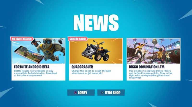 Adici&oacute;n de Quadcrasher a Fortnite